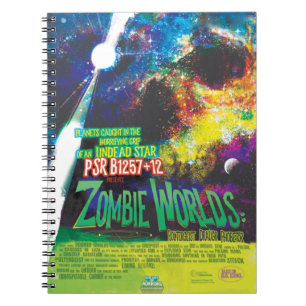 Caderno Espiral Galáxia de Horrores do Dia das Bruxas do Zombie Wo