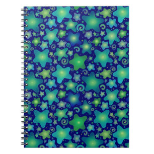 Caderno Espiral Galáxia de incandescência da aguarela
