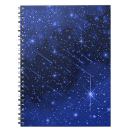 Caderno Espiral Galáxia Estrela em Azul