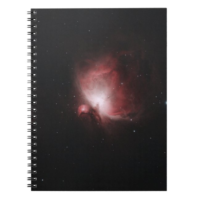 CADERNO ESPIRAL GALÁXIA VERMELHA E PRETA COM ESTRELAS (Frente)