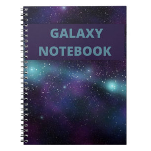 Caderno Espiral Galáxias Amantes Estrelas Espaço Azul