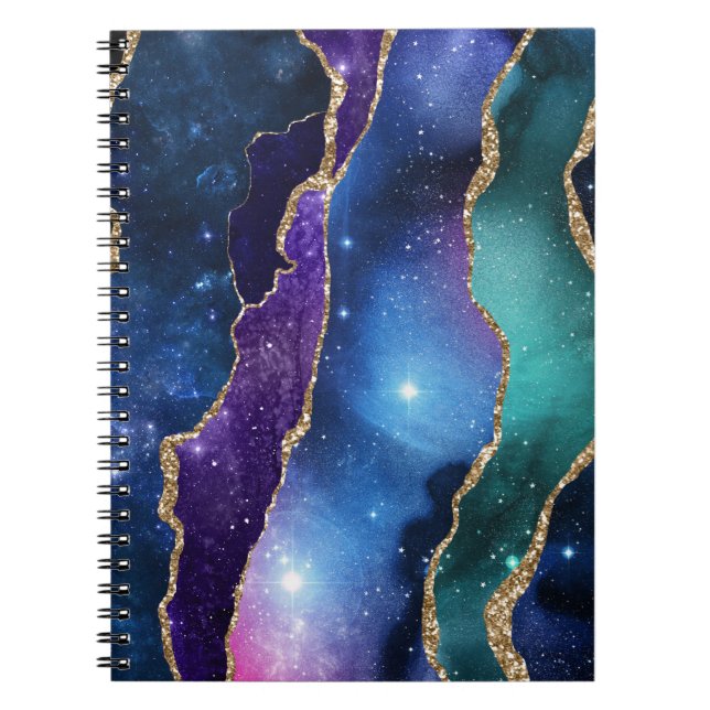 Caderno Espiral Galaxy Agate Series Design 13 (Frente)