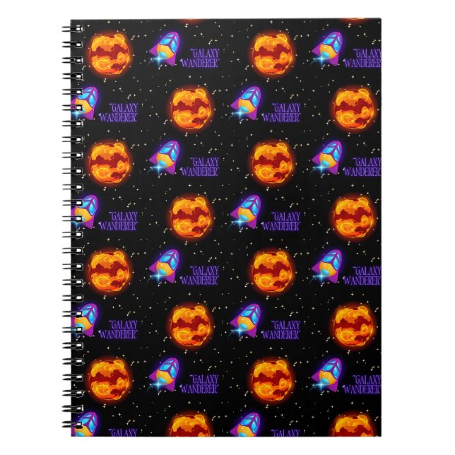 Caderno Espiral Galaxy Wanderer Copo Isolado (Frente)