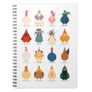 Caderno Espiral Galinha