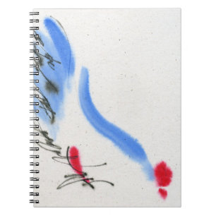 Caderno Espiral Galinha branca. Caligrafia e aguarela