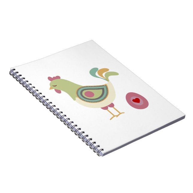 Caderno Espiral Galinha Cuta E Ovo (Lado Direito)