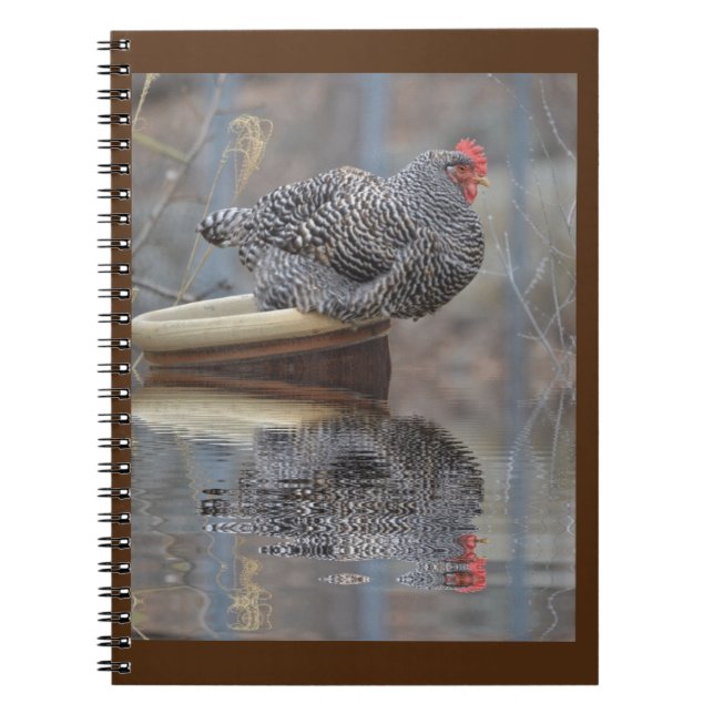 Caderno Espiral Galinha No Flowerpot (Frente)