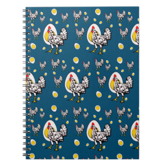 Caderno Espiral Galinhas Retro