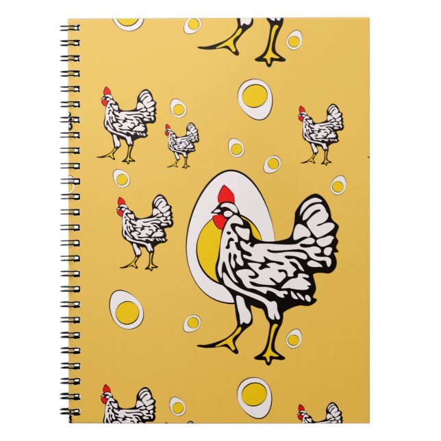 Caderno Espiral Galinhas Retro (Frente)