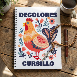 Caderno Espiral Galo Arte Popular Cursillo DeColores Cristão