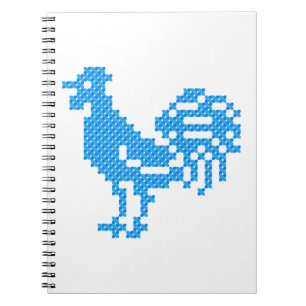 Caderno Espiral Galo Azul