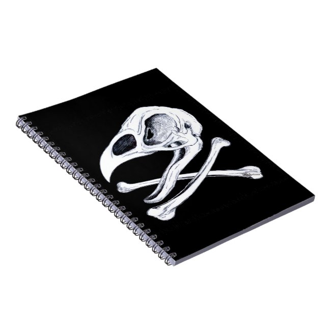 Caderno Espiral Galo Crânio e Crossbones (Lado Direito)