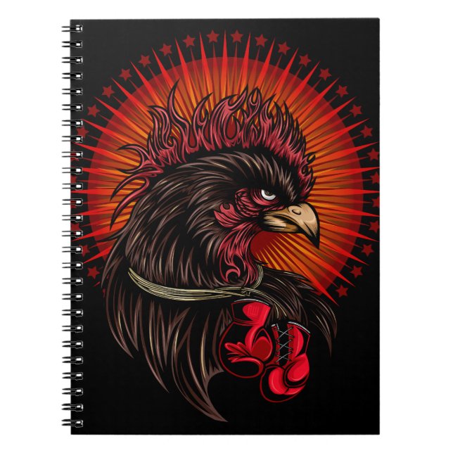 Caderno Espiral Galo de Boxing (Frente)