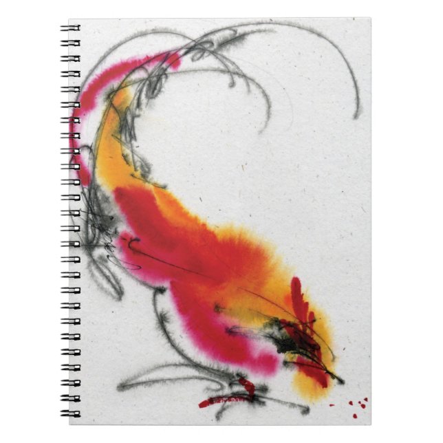 Caderno Espiral Galo incomum. Caligrafia e watercolor. (Frente)
