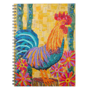 Caderno Espiral Galo nas Flores