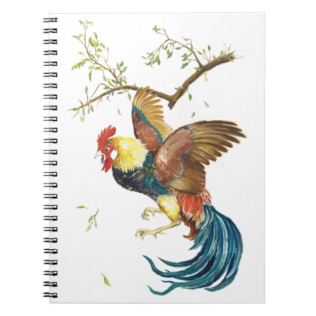 Caderno Espiral Galo Surpreso (Frente)