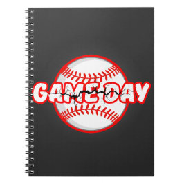 Caderno Espiral Game Day Cracked Baseball Sports Graphic