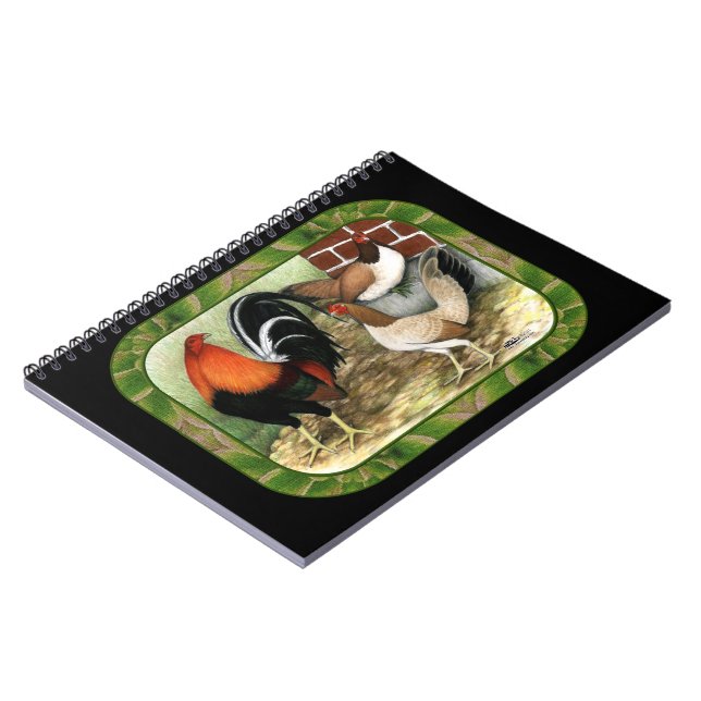 Caderno Espiral Gamefowl na Fazenda (Left Side)