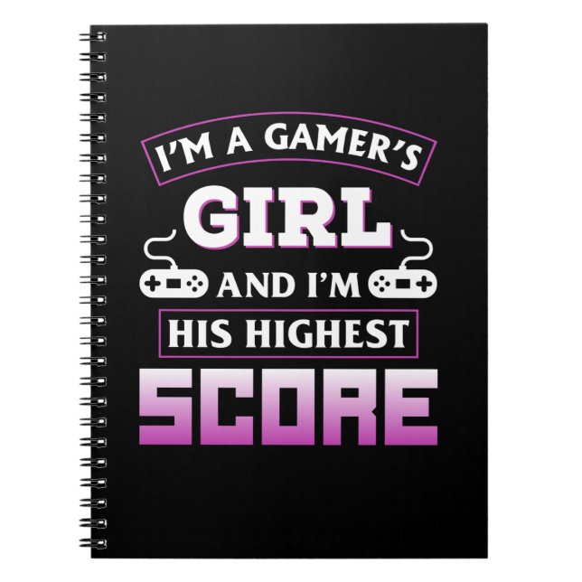 Caderno Espiral Gamer Gift I Am A Gamer Girl (Frente)