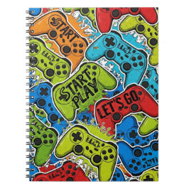 Caderno Espiral Gamer Pattern