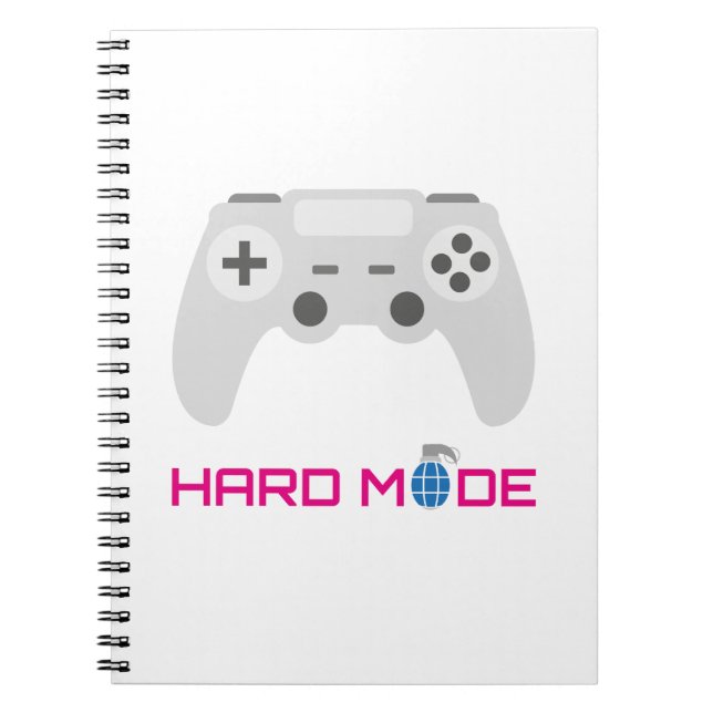 Caderno Espiral Gaming Controller Hard Mode (Frente)