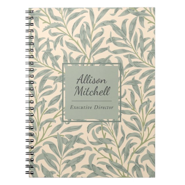 Caderno Espiral Gamoa Elegante de Folhas de Salgueiro William Morr (Frente)