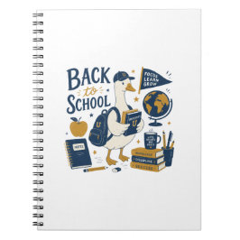 Caderno Espiral Ganso de Volta às Aulas Faculdade