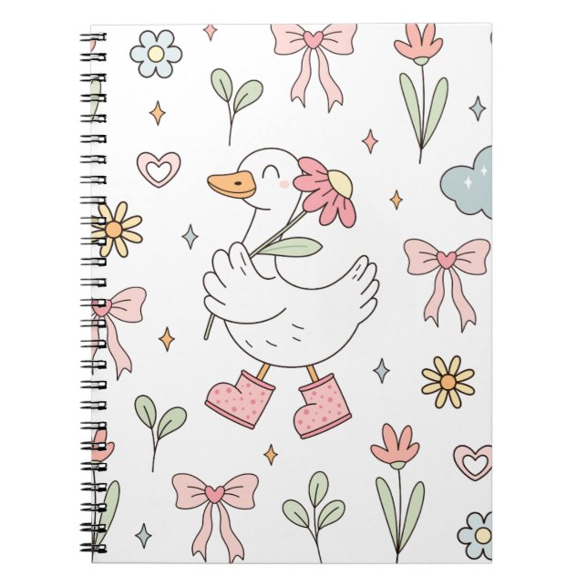 Caderno Espiral Ganso Fofo (Frente)