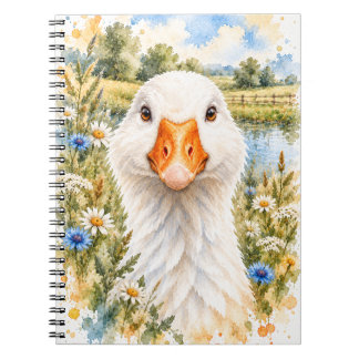 Caderno Espiral Ganso Tolo – Aquarela de Animal Rústico