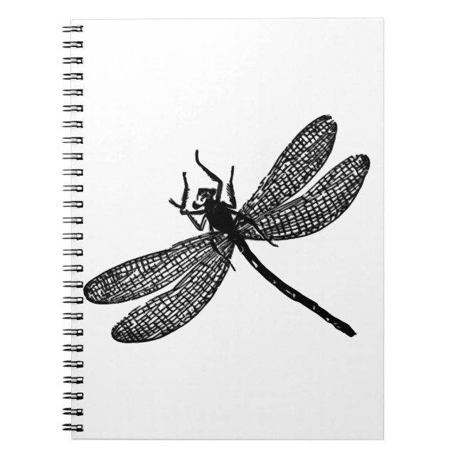 Caderno Espiral Garden Dragonfly Impressão Gift Tee (Frente)