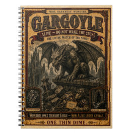 Caderno Espiral Gárgula, Monstro de Circo Vintage