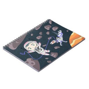 Caderno Espiral Garota Asteroide