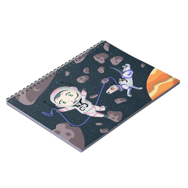 Caderno Espiral Garota Asteroide (Left Side)