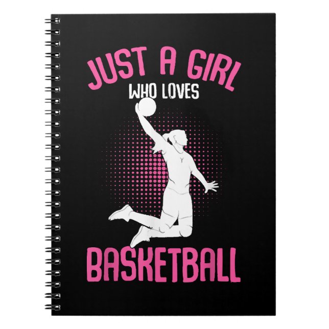 Caderno Espiral Garota de Basquete Mulheres (Frente)