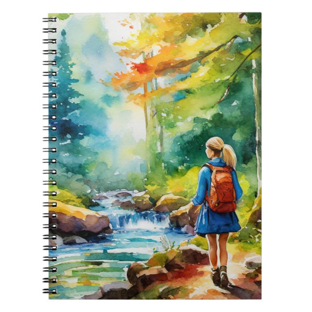 Caderno Espiral Garota de caminhada (Frente)