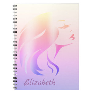 Caderno Espiral Garota Dirigida, Ombre - Personalizada