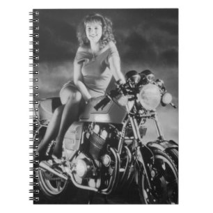 Caderno Espiral Garota Em Uma Moto