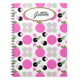 Caderno Espiral Garota geométrica gráfica