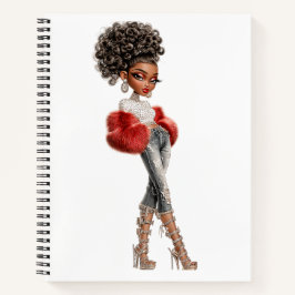 Caderno Espiral Garota Glam Regal Red