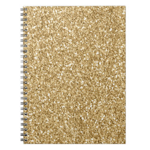 Caderno Espiral Garota Glitzy Dourada