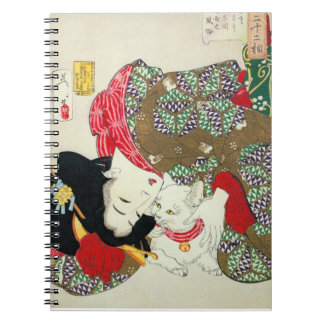Caderno Espiral Garota japonesa com Cat, Tsukioka Yoshitoshi