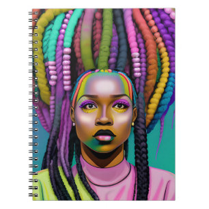Caderno Espiral Garota Negra Magia Aniversário Sista Melanin Mulhe