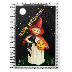Caderno Espiral Garota Nostálgica, Jack-o-lanterno e Gato