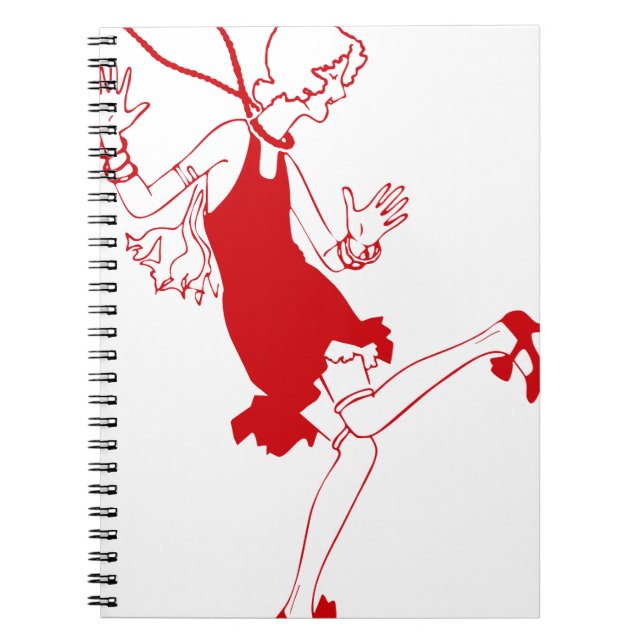 Caderno Espiral garota vermelha (Frente)