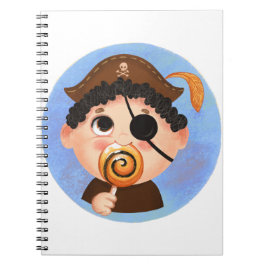 Caderno Espiral Garoto bonitinho numa fantasia de Dia das Bruxas p
