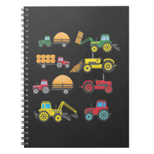 Caderno Espiral Garoto Legal de Agricultura de Fazenda de Trator