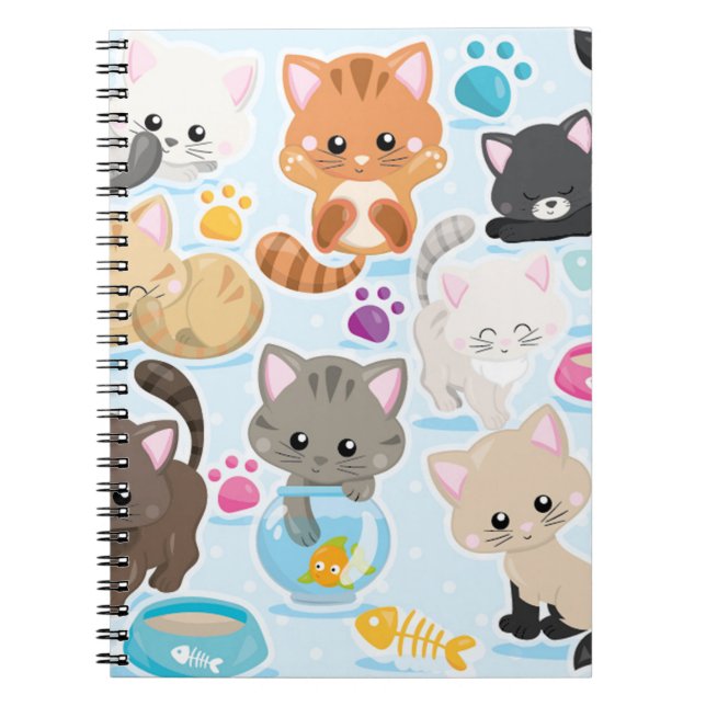 Caderno Espiral gatinha amante gato mama (Frente)
