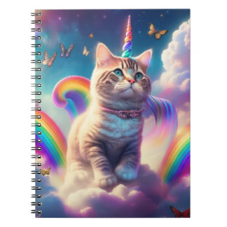Caderno Espiral Gatinha Unicórnio