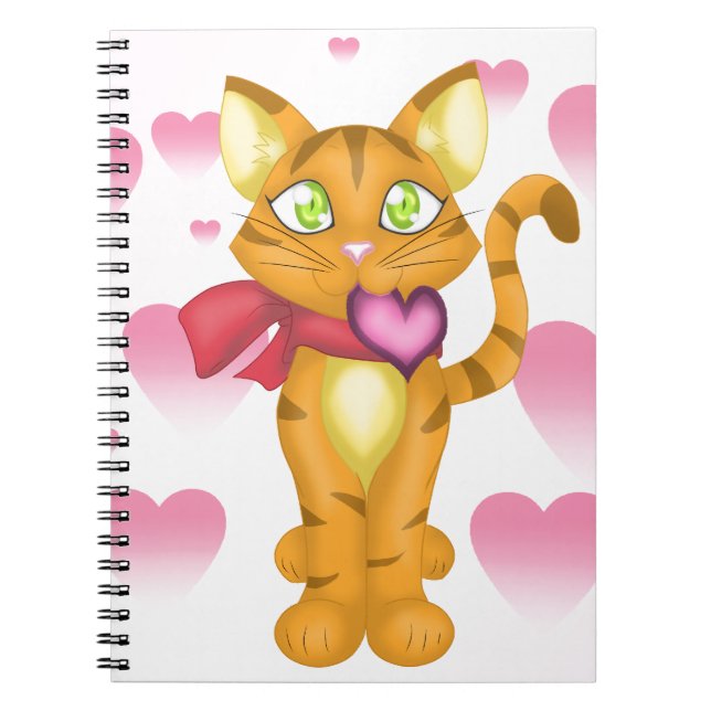 Caderno Espiral Gatinho adorável (Frente)