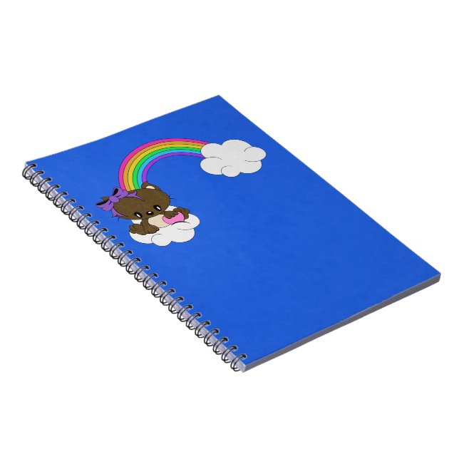 Caderno Espiral Gatinho arco-íris (Lado Direito)